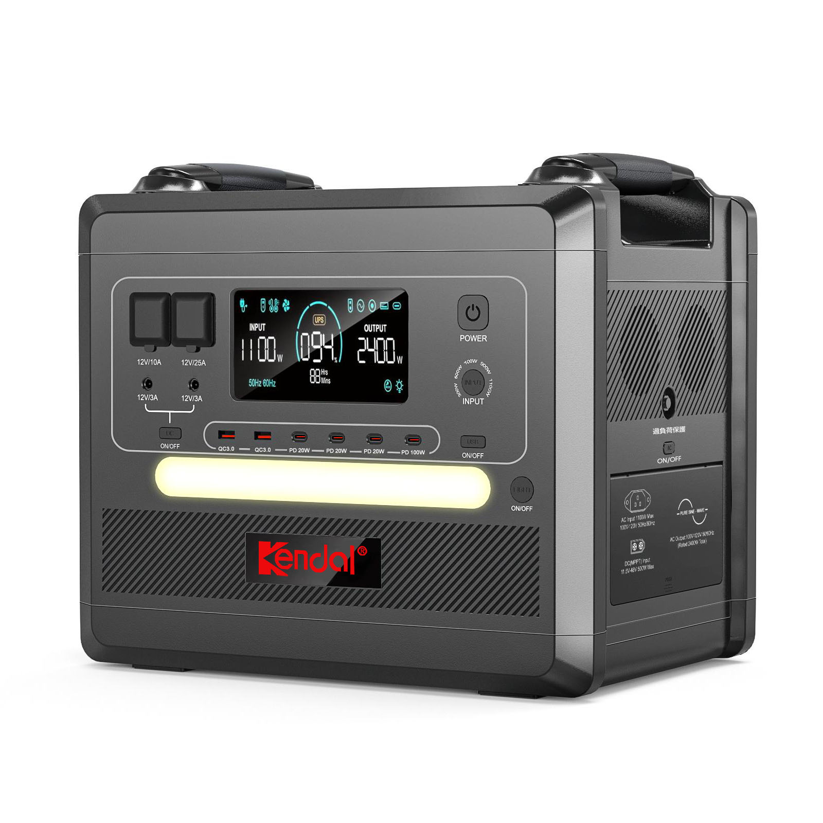 Portable Power Station 2500W 2304Wh LiFePO? Battery for Outdoor & Emergency Backup Use