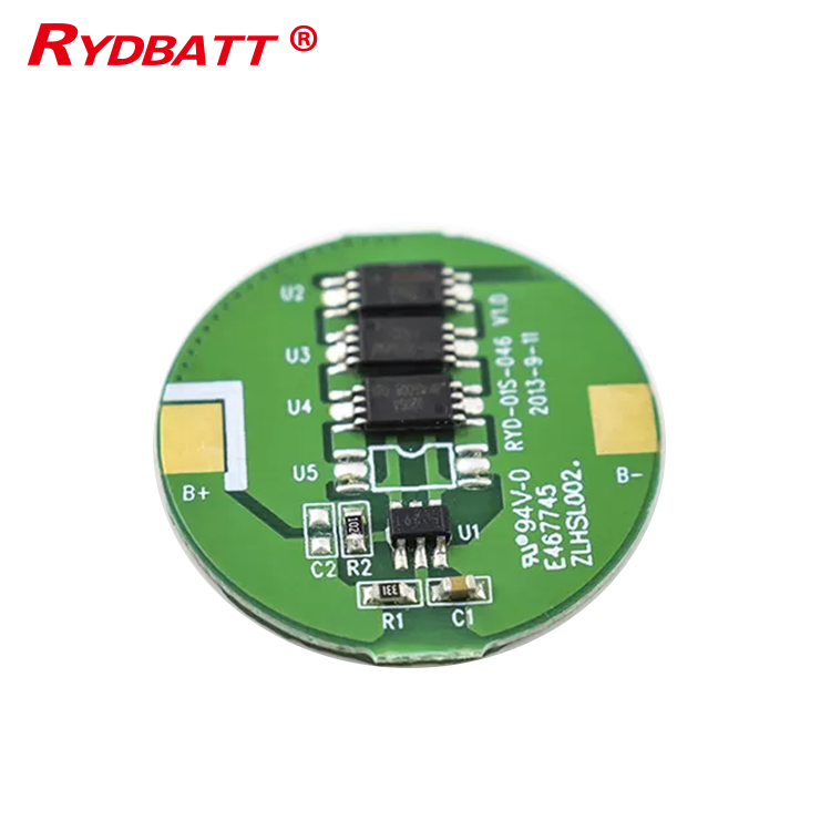 Battery Management System for 18650 1S Li-ion/LiPo Protection PCB Overcharge Overdischarge Protection for E-Bikes, Drones, Solar Storage RYDBATT