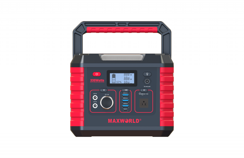 Portable Power Station 288.6Wh LiFePO4 Battery Pure Sine Wave for Outdoor Camping & Emergency Backup MAXWORLD