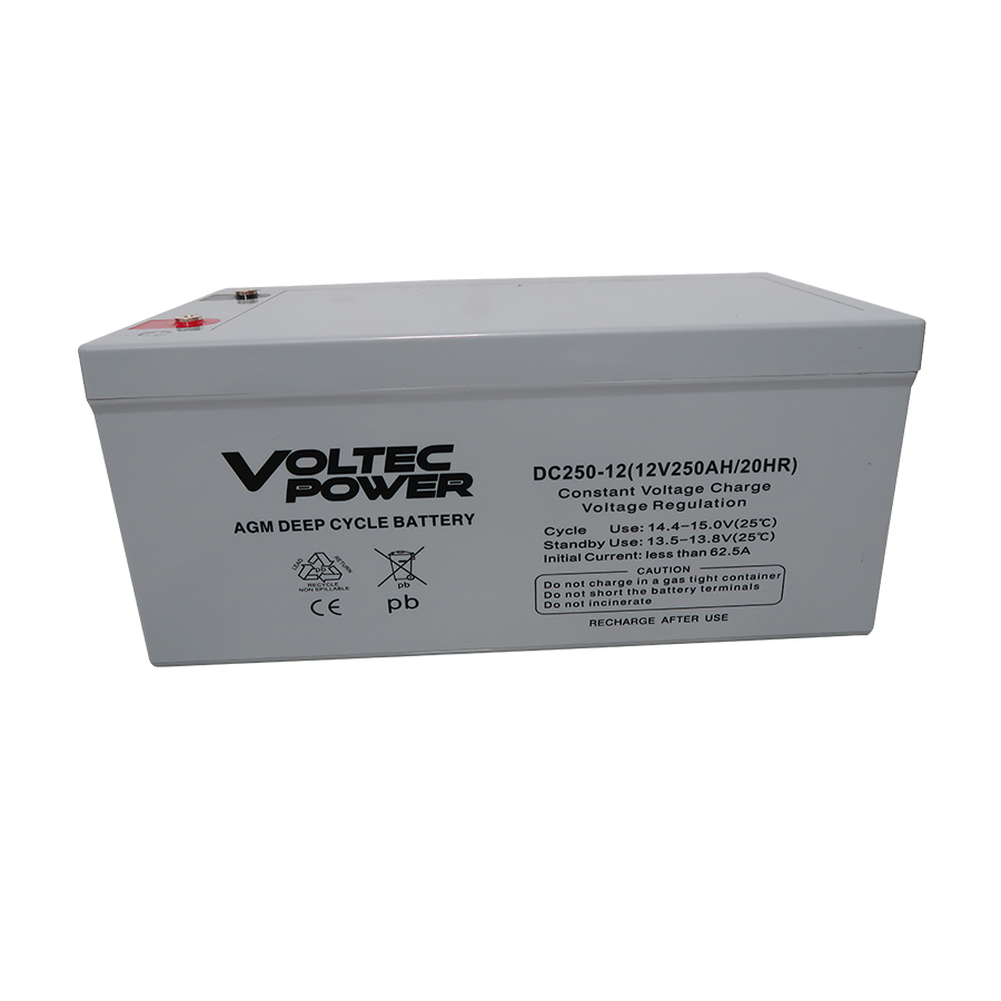 Deep Cycle Series AGM Batteries 30% Longer Cycle Life for Solar Storage and Marine Use VOLTEC