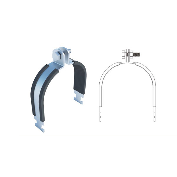 P Pipe-Rings 219mm OD Galvanized Steel Pipe Mounting Bracket for Solar PV and Energy Storage Systems
