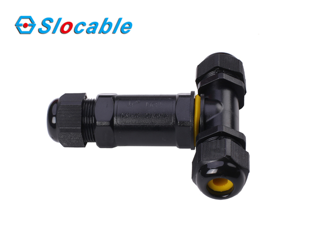 Slocable 3 Way Waterproof Cable Connector M685-T IP68 Rated 24A for Solar Panel Systems and Outdoor LED Lighting