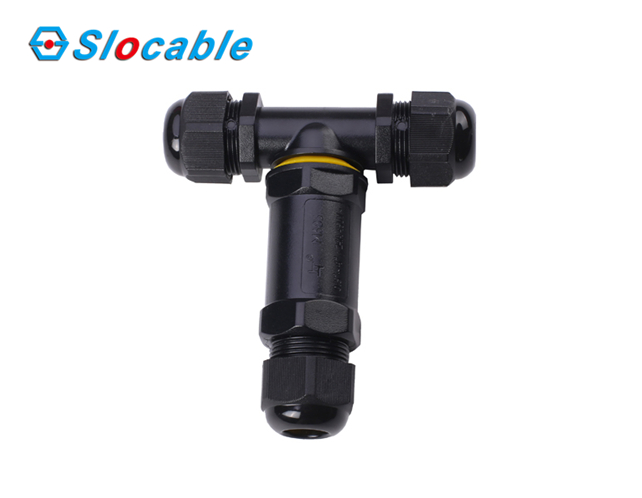 Slocable 3 Way Waterproof Cable Connector M685-T IP68 Rated 24A for Solar Panel Systems and Outdoor LED Lighting