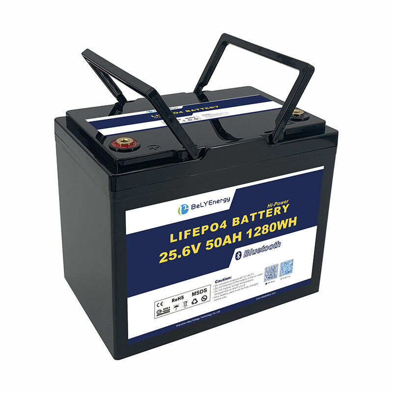 25.6V 50Ah LiFePO4 Battery High Performance, IP65 Waterproof, Long Cycle Life for Electric Tools and Appliances BeLY