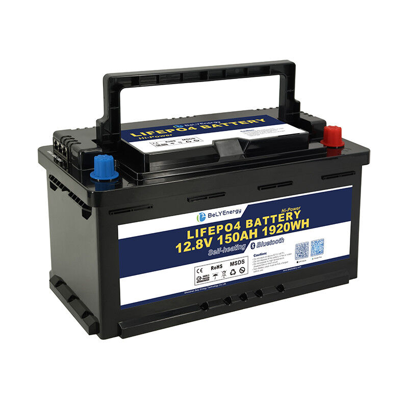 12V LiFePo4 Battery 150AH Long Lifespan IP65 Waterproof for Caravan RV Marine Solar BeLY