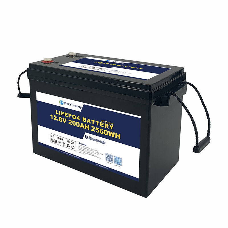 Bely Energy Built-In Bms 12V200AH Rechargeable Solar Battery LiFePO4 Deep Cycle 200Ah 12V for RV Home Off-Grid Use
